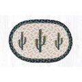 Capitol Importing Co 10 x 15 in. Jute Oval Saguaro Printed Swatch 81-116SA